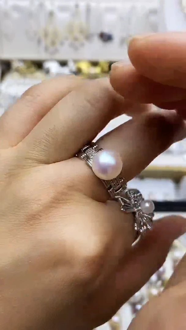 未镶嵌戒指淡水珍珠戒指多样性发其一