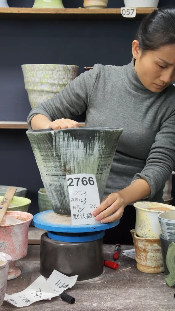 景德镇花盆默认微瑕2766