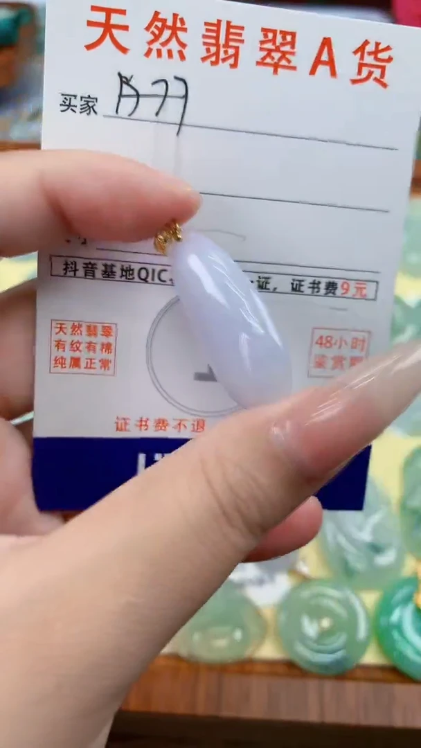 颈饰未镶嵌翡翠天然A货翡翠挂件