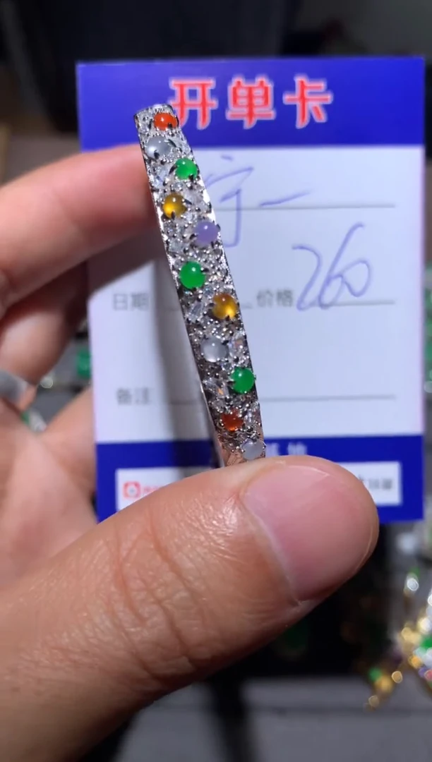 【闪购商品】翡翠手镯银S925镶嵌 宁静致远～