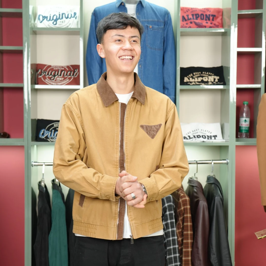 复古撞色翻领工装夹克时尚休闲百搭春季宽松男士春秋户外宽松潮流