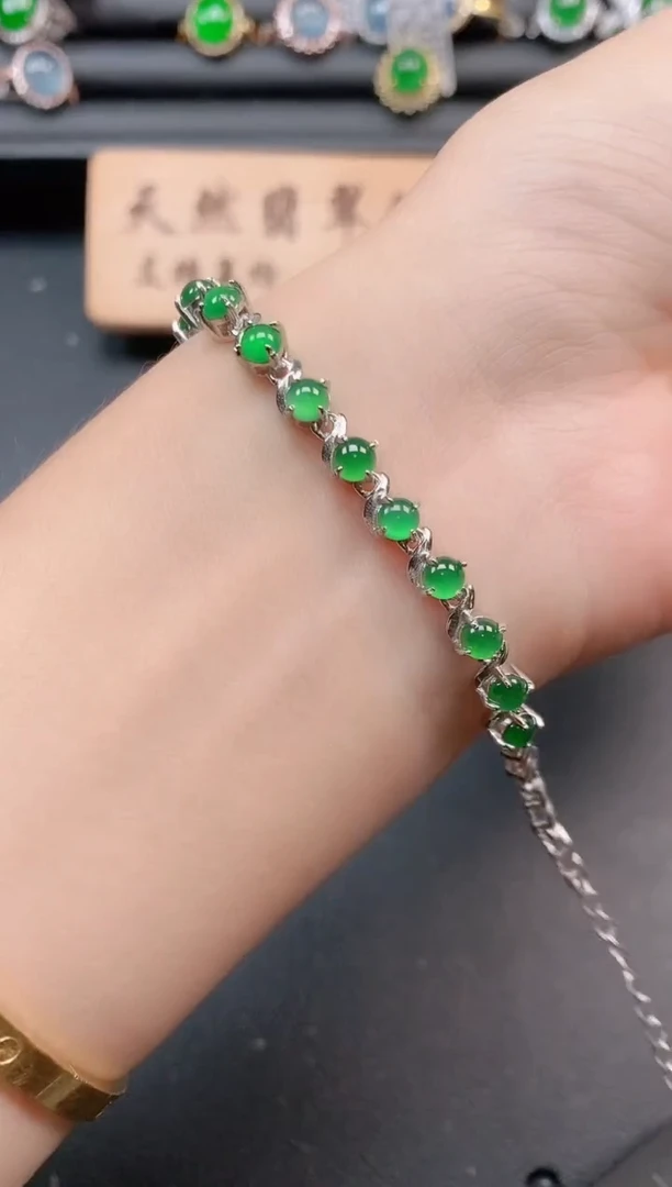 银S925镶嵌戒指翡翠1