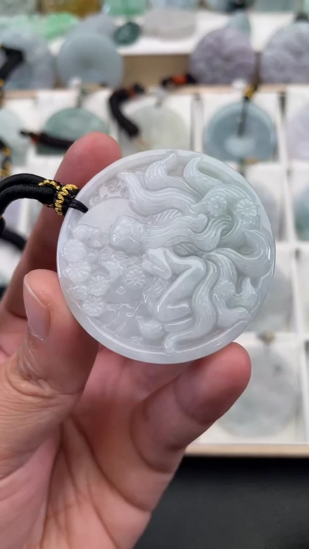 颈饰未镶嵌翡翠天然缅甸翡翠A货326