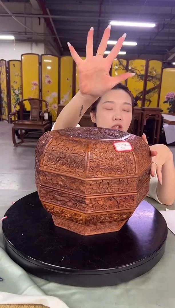 木刘*波DZ1208-P7MK-八仙祝寿八方盒（拍）