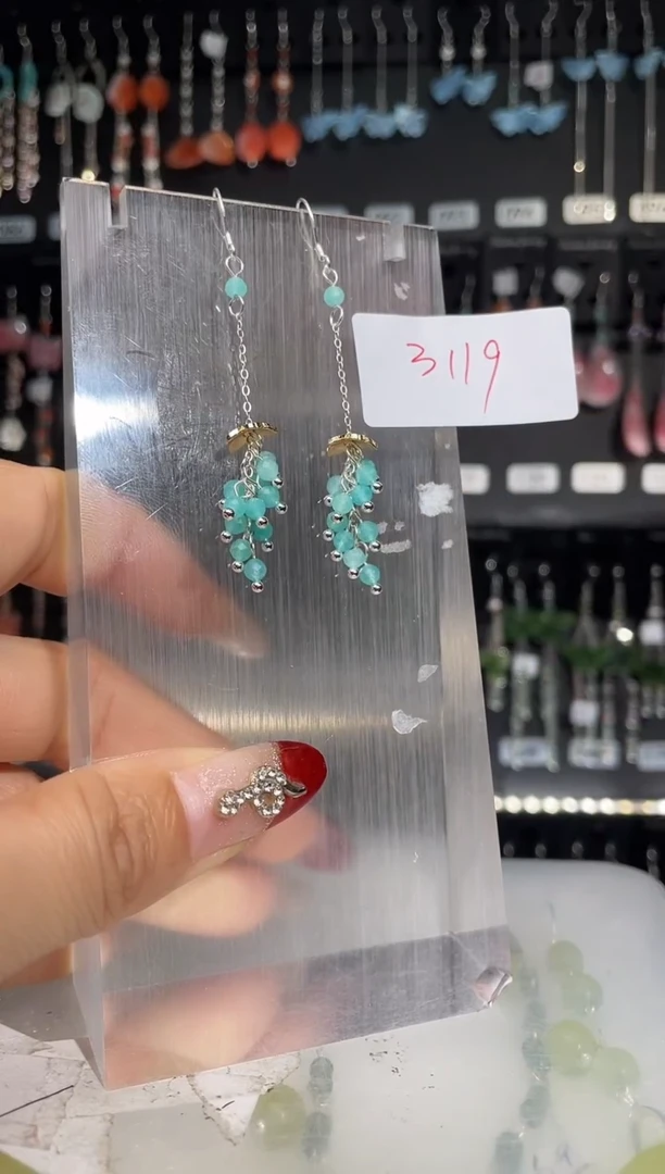 【闪购商品】紫晶耳饰银S925镶嵌喜欢拍