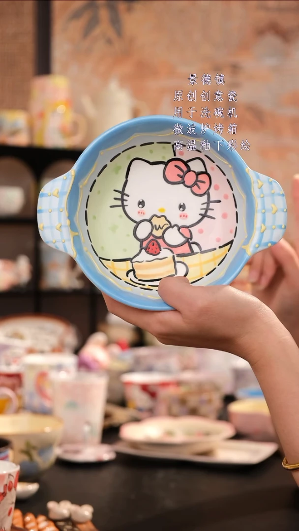 摆件景德镇手工手绘设计师款