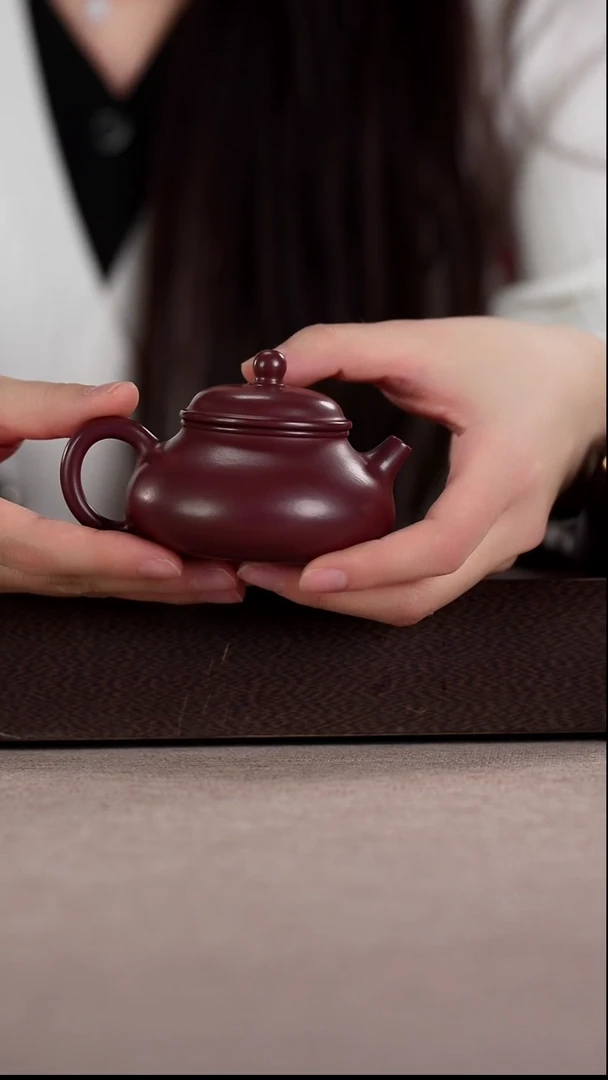 茶壶紫砂纯料龙血砂精工小容天