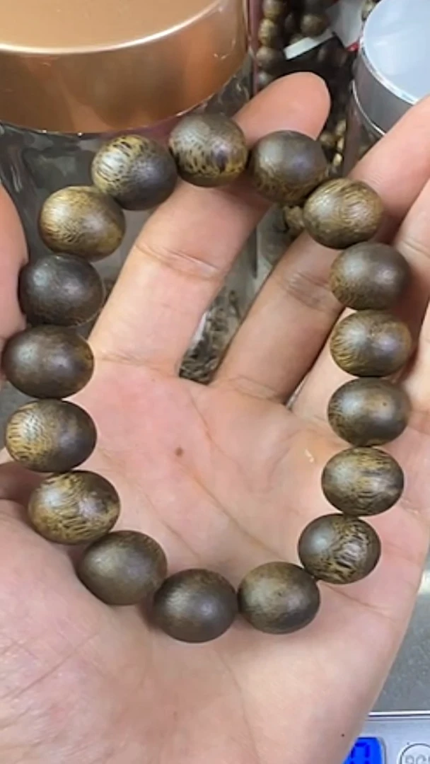 沉香手串种植绿棋1.3单圈16克