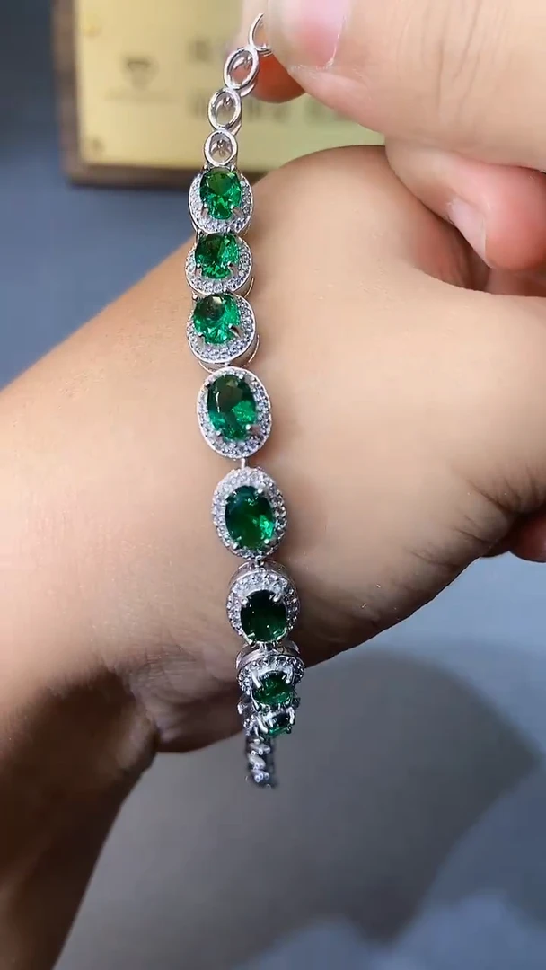 【闪购商品】透辉石手链银S925镶嵌564