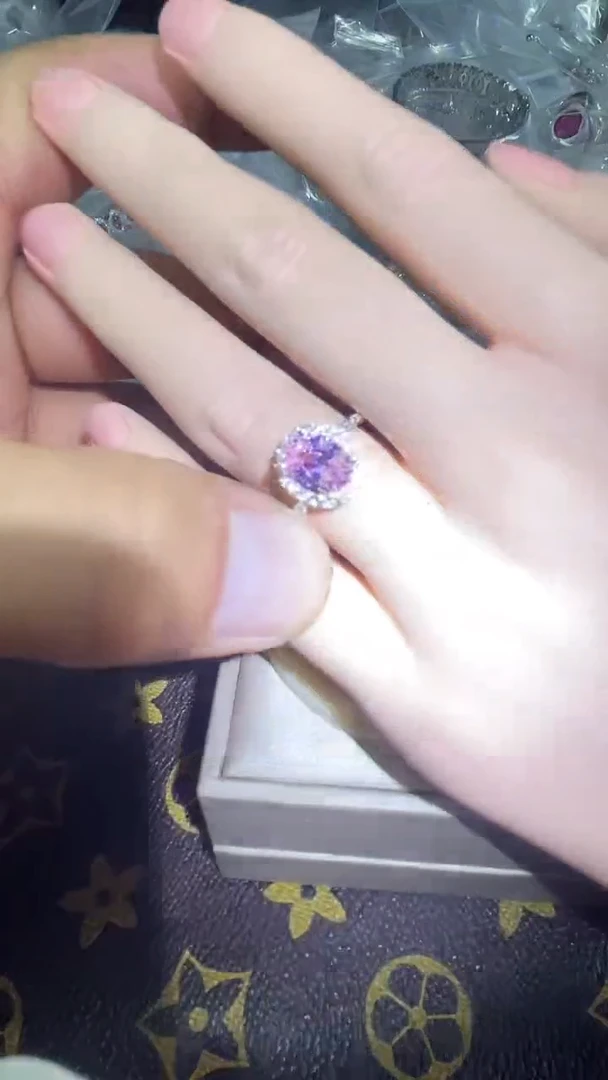 合金合成钻石女款活口戒指12.0