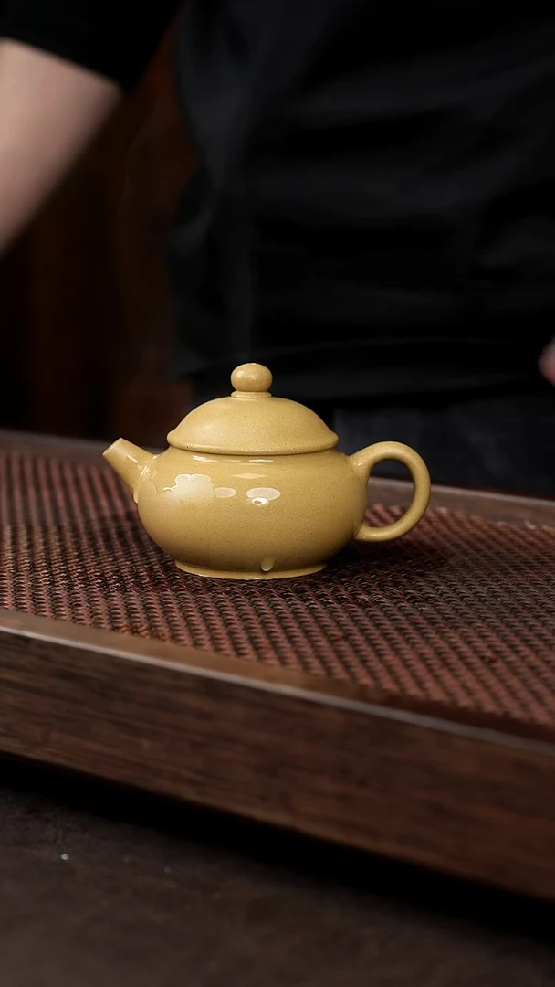 茶壶紫砂黄金段圆珠
