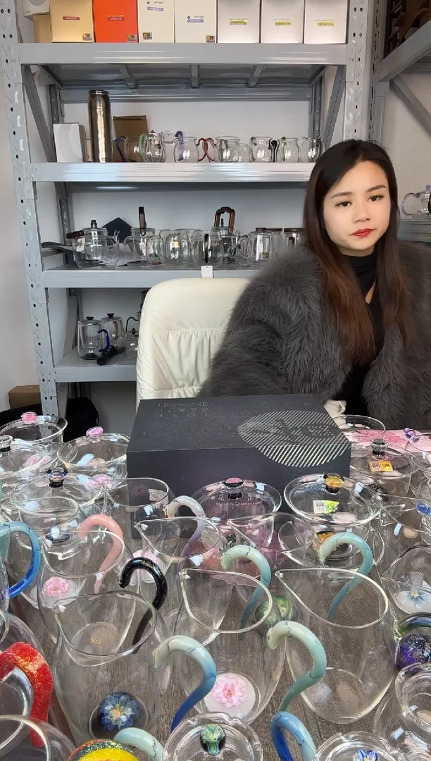 禾器小卓然茶海高硼硅玻璃公道杯浅紫色