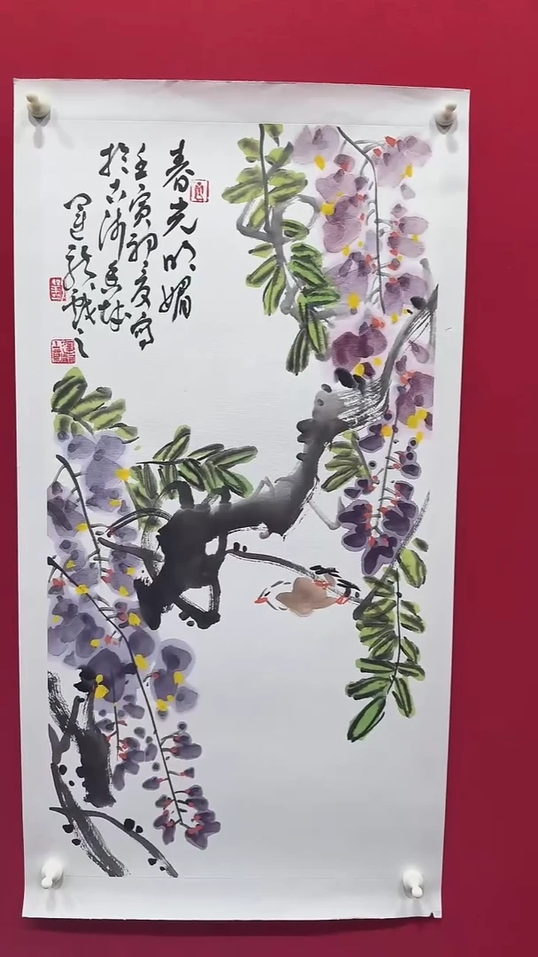 国画刘运龙34*68.......