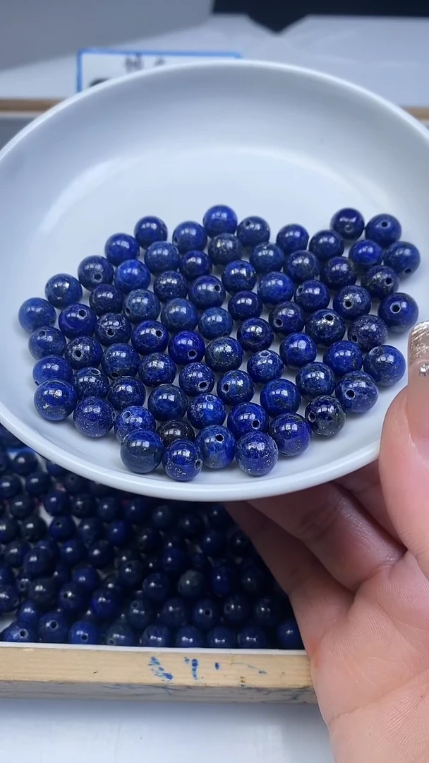 未镶嵌青金石散珠B715 青金石8mm10个9.9元