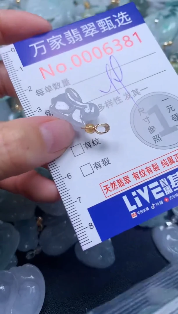 吊坠(不含链)未镶嵌翡翠6381