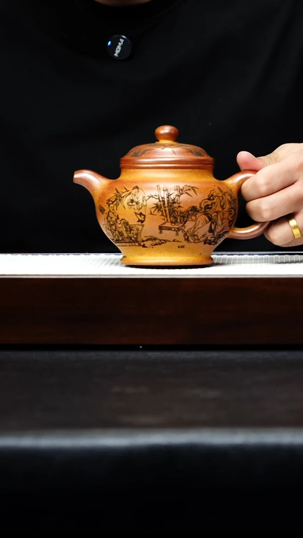 茶壶紫砂宜兴紫砂 掇只 黄金段 李雨瑶h330