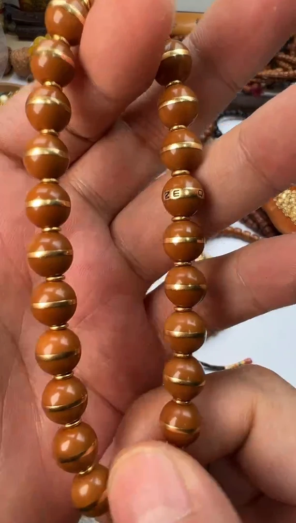 手串橄榄核核金手串