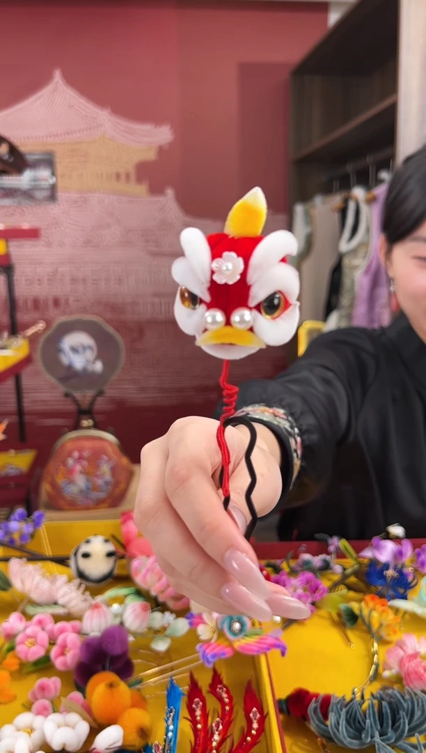 【闪购商品】刺绣非遗绒花（发饰）