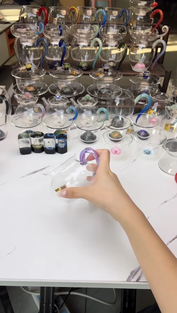 手工艺品玻璃禾器纳福紫色