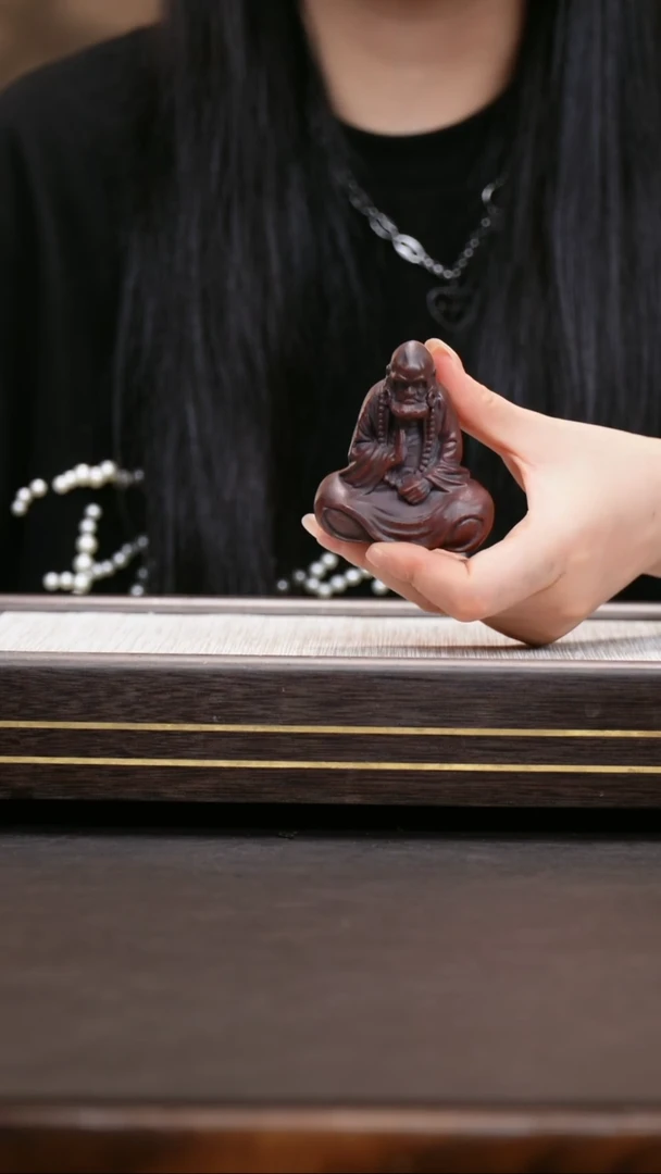 茶壶紫砂古铜泥 达摩茶宠