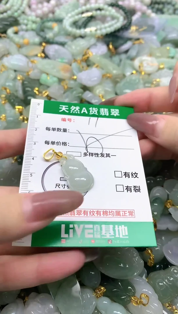 颈饰未镶嵌翡翠纯天然缅甸A货翡翠-17