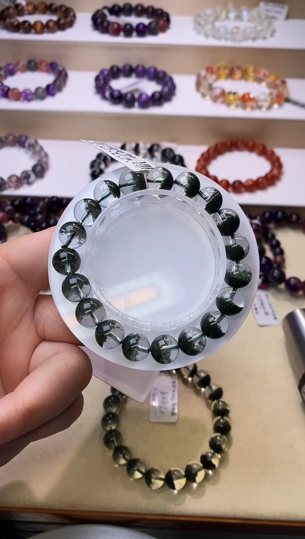 【闪购商品】水晶手链未镶嵌聚宝盆绿幽灵10m+