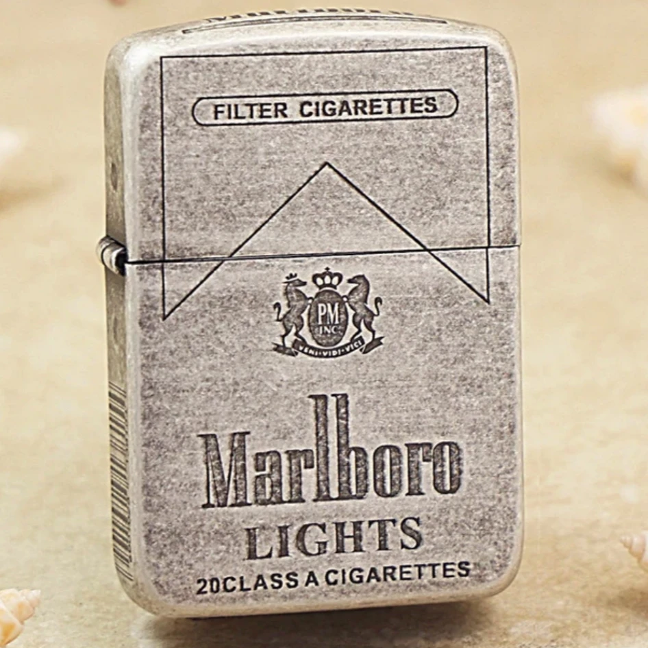 Zippo1941古银经典主题万宝路Marlboro送人收藏