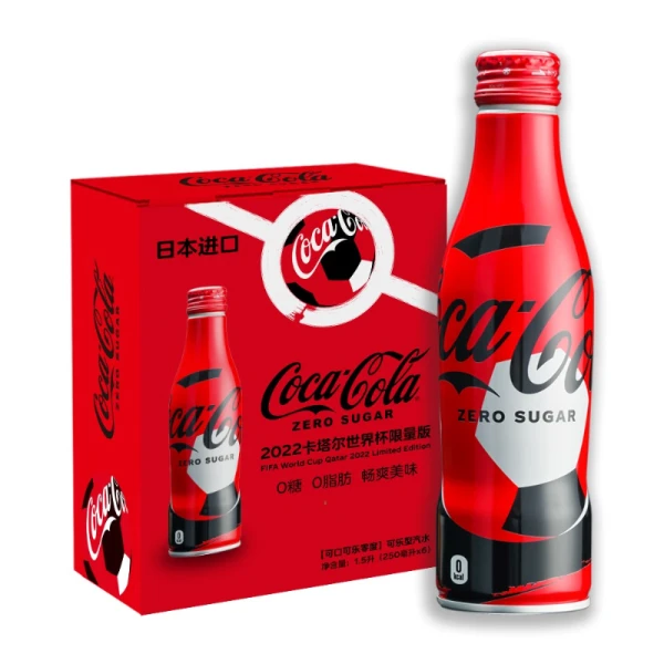 可口可乐 日本 零度 可乐型汽水(2022卡塔尔世界杯限量版) 250ml*6