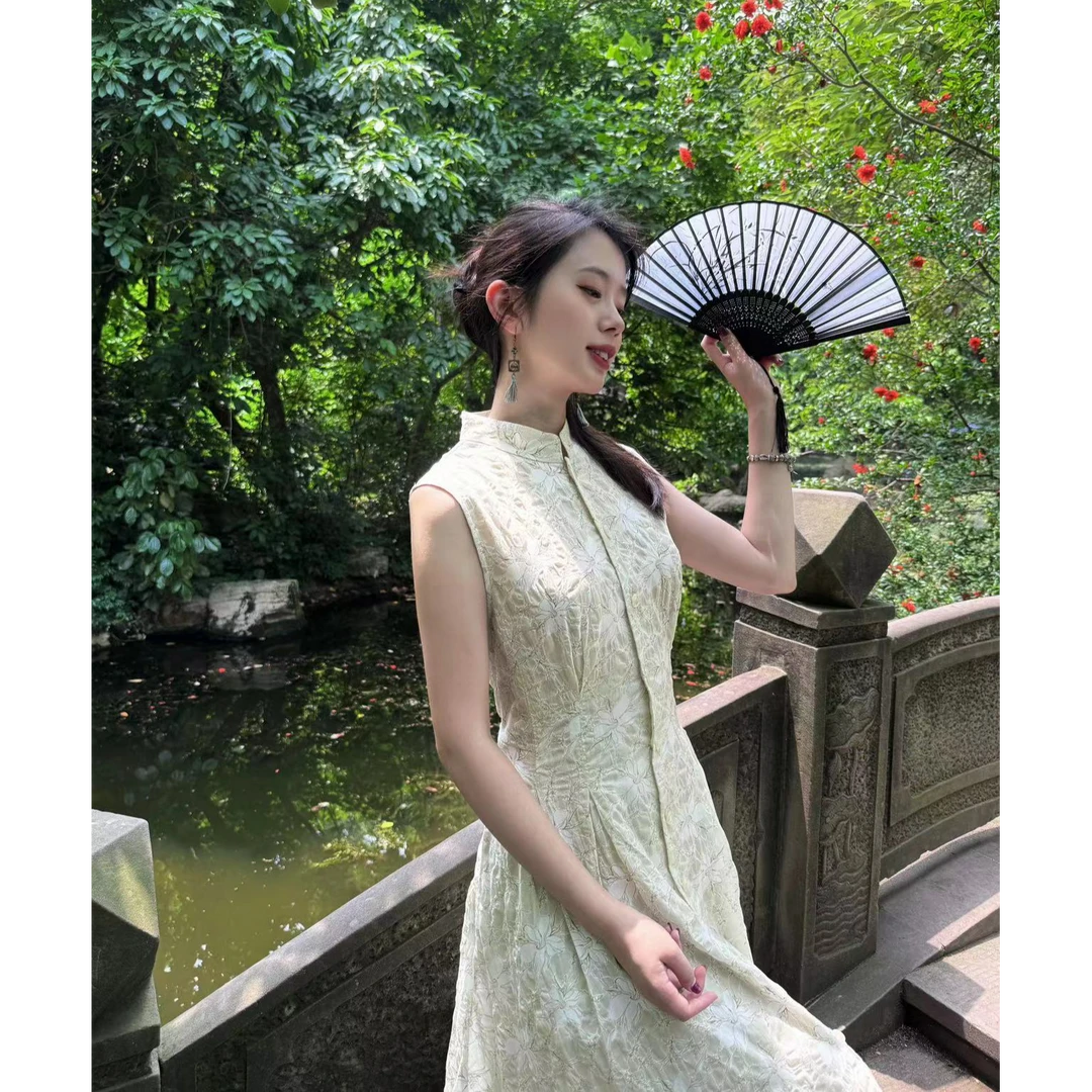 GIRDEAR/哥弟【知否】25新中式气质优雅风连衣裙1500535