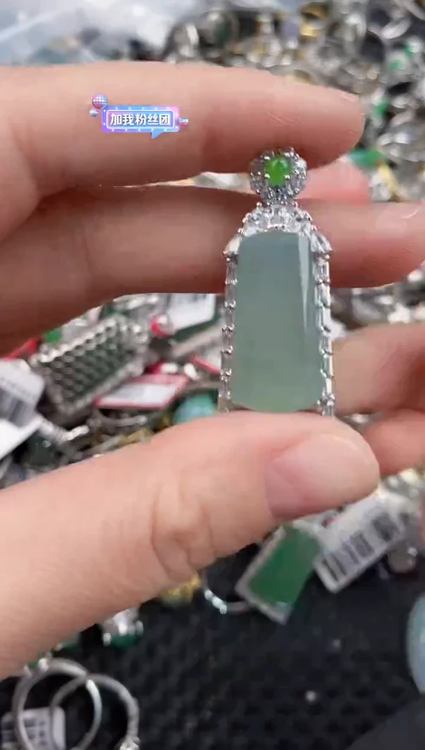银S925镶嵌戒指翡翠333            6
