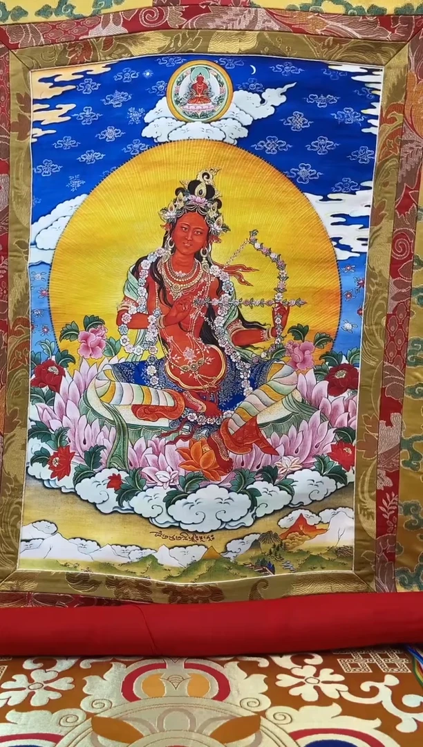 卷轴画1.3金色龙布  作明