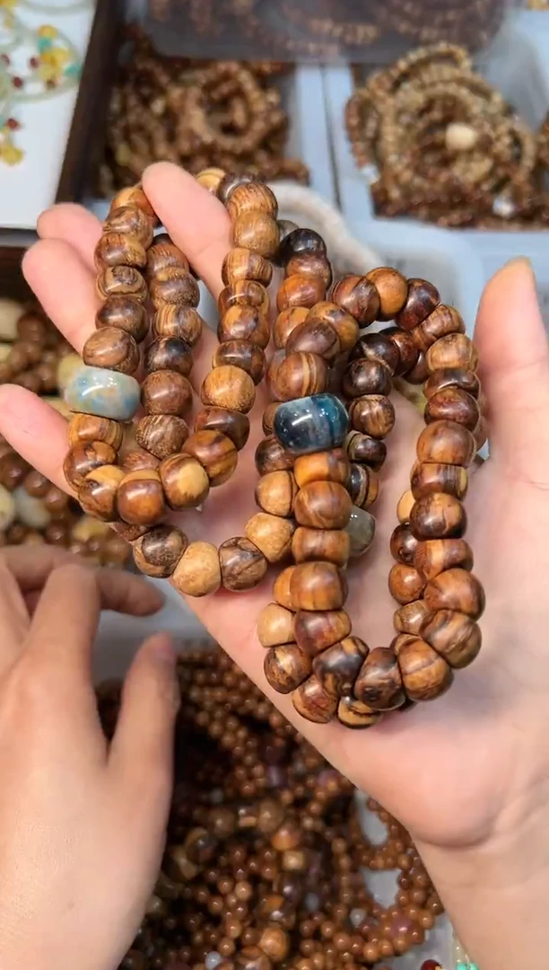 贡木手串/手链卡12mm左右蒜瓣大肠 设计款 单圈手捻