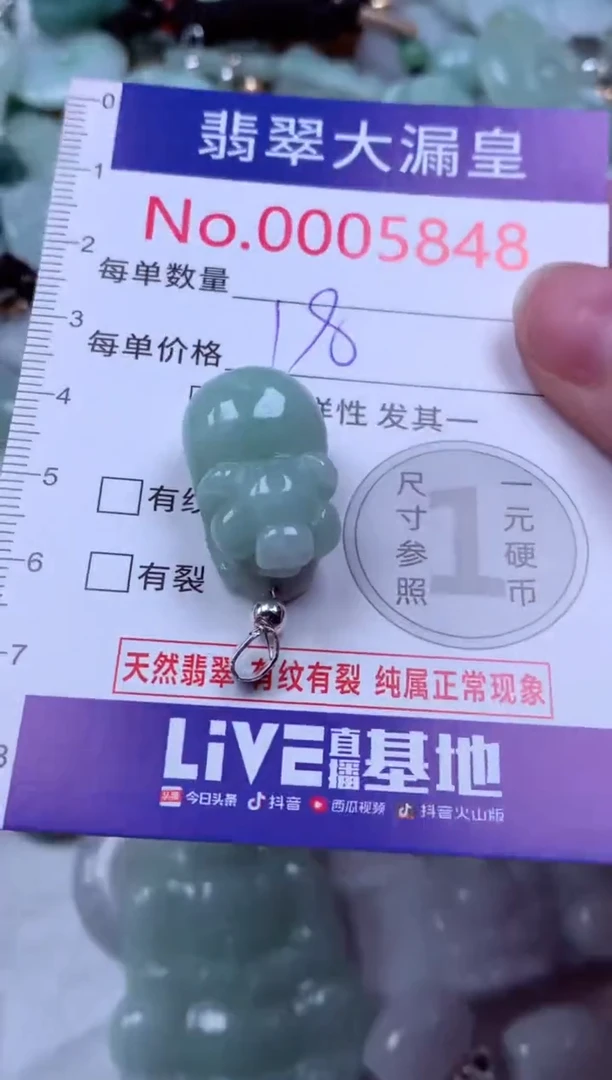 吊坠(不含链)未镶嵌翡翠5848