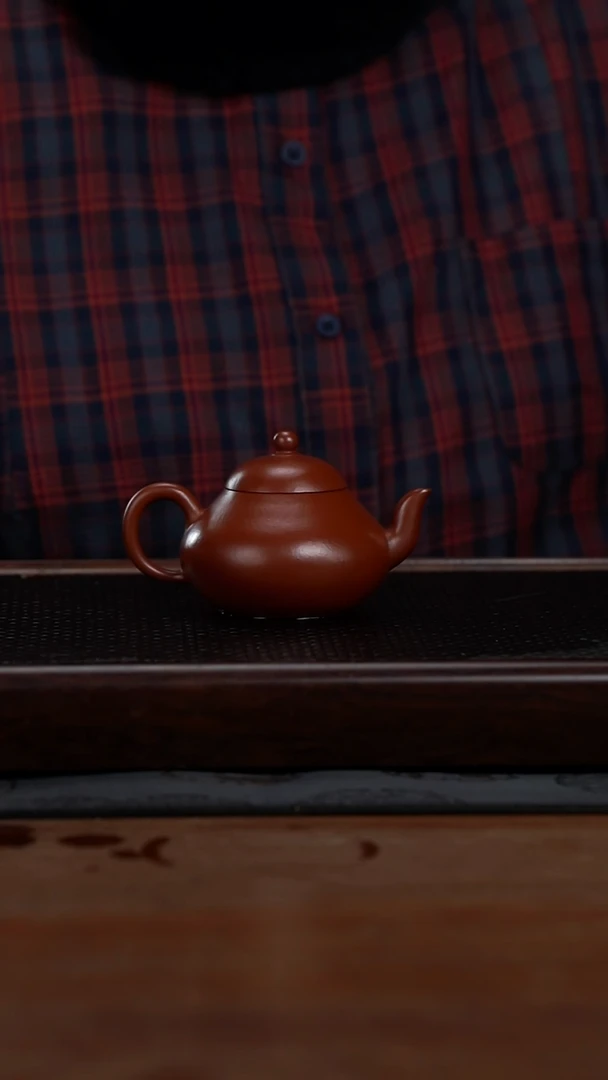 茶壶紫砂150cc小煤窑原矿朱泥梨形18