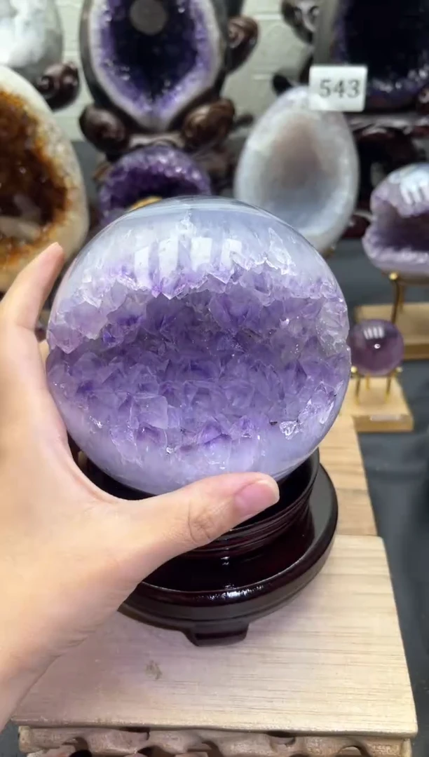 未镶嵌大型摆件（非配饰）紫晶565号开口笑