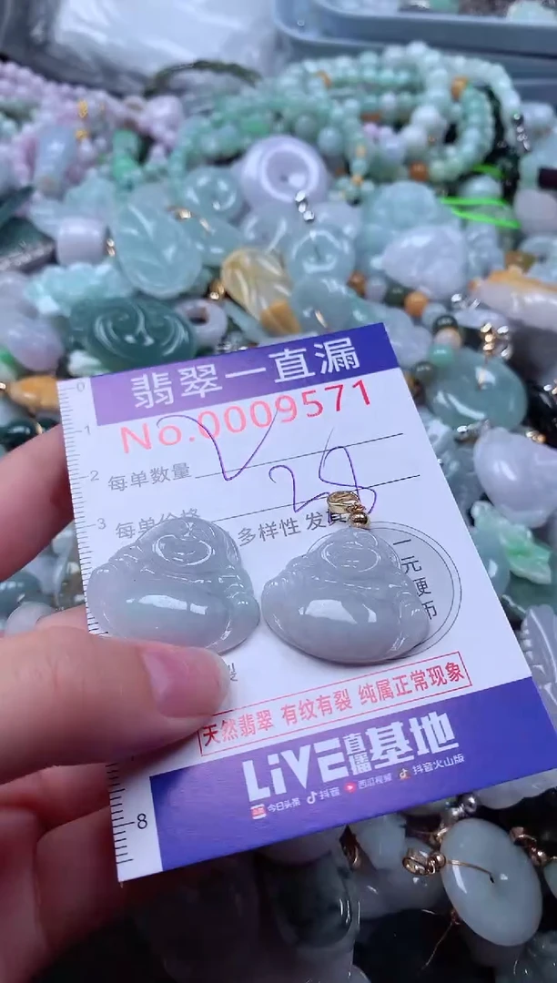 翡翠未镶嵌吊坠(不含链)9571