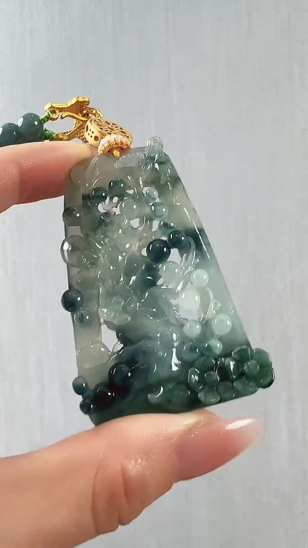 颈饰未镶嵌翡翠喜上眉梢