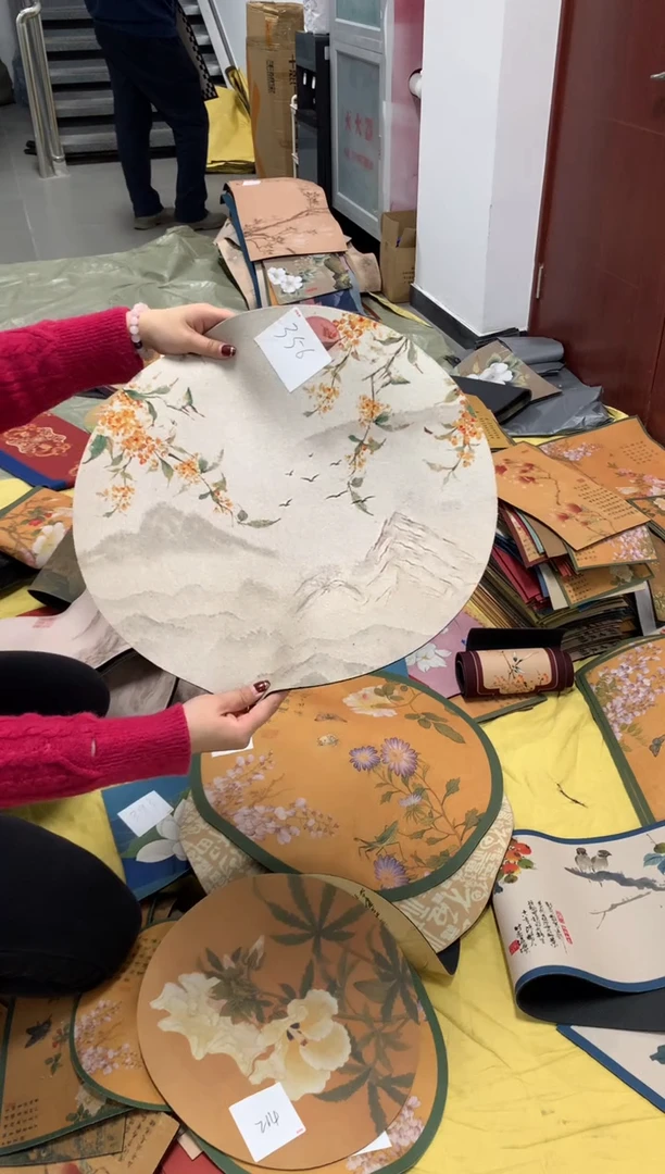 混纺微瑕茶席-50圆-356号