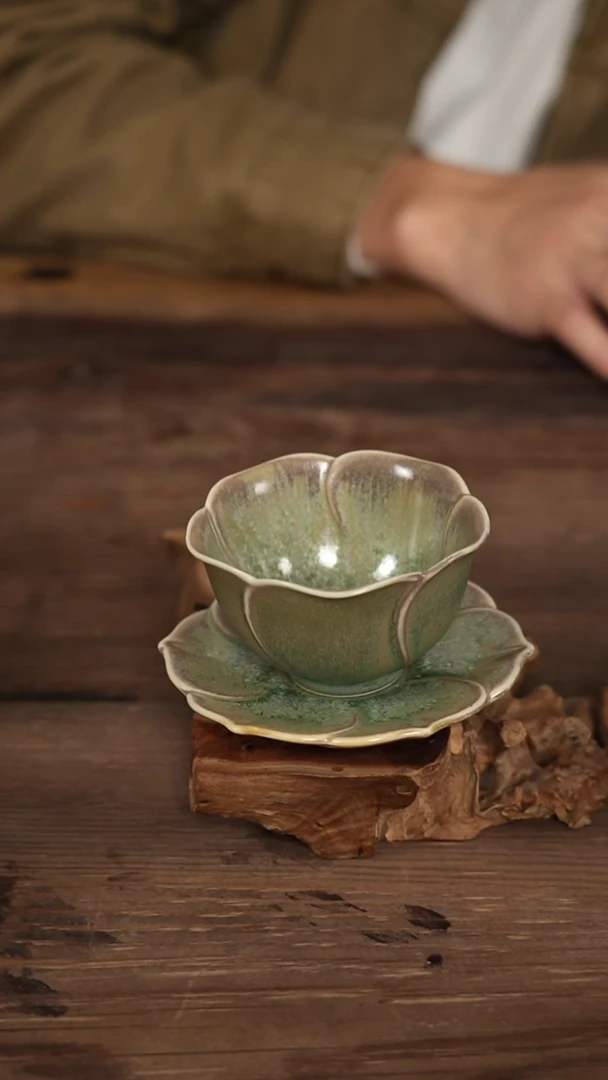 蕾**动青色花瓣套装-----