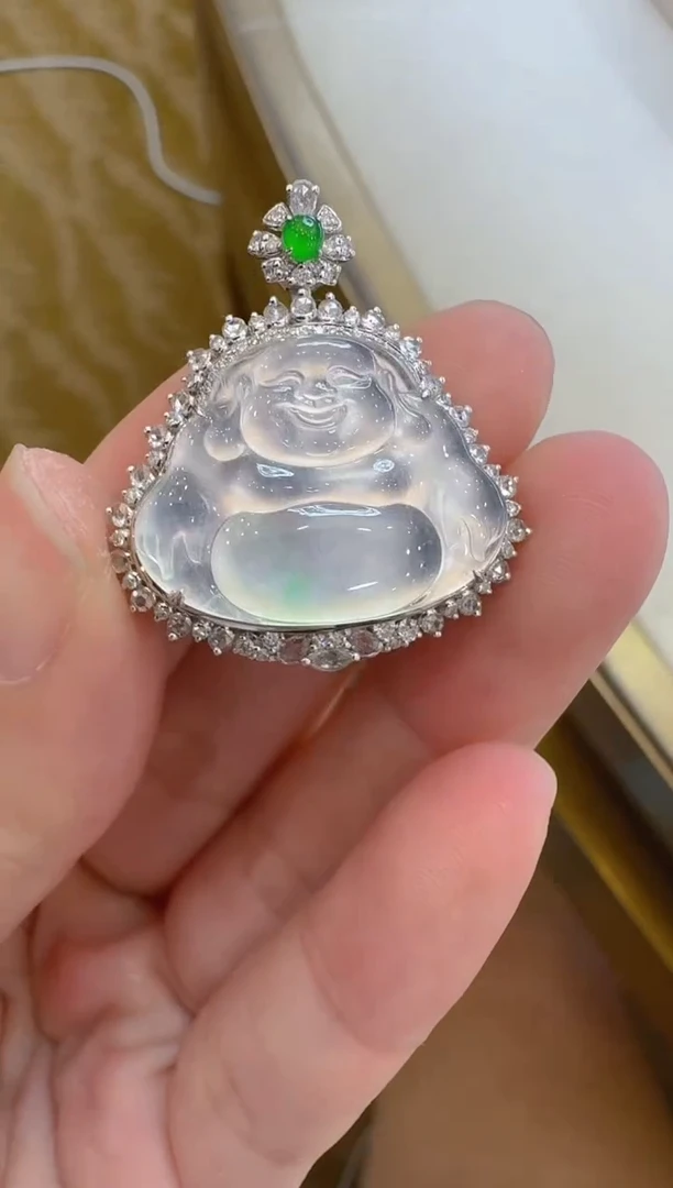 翡翠18K金镶嵌吊坠(不含链)多样性团购发一件