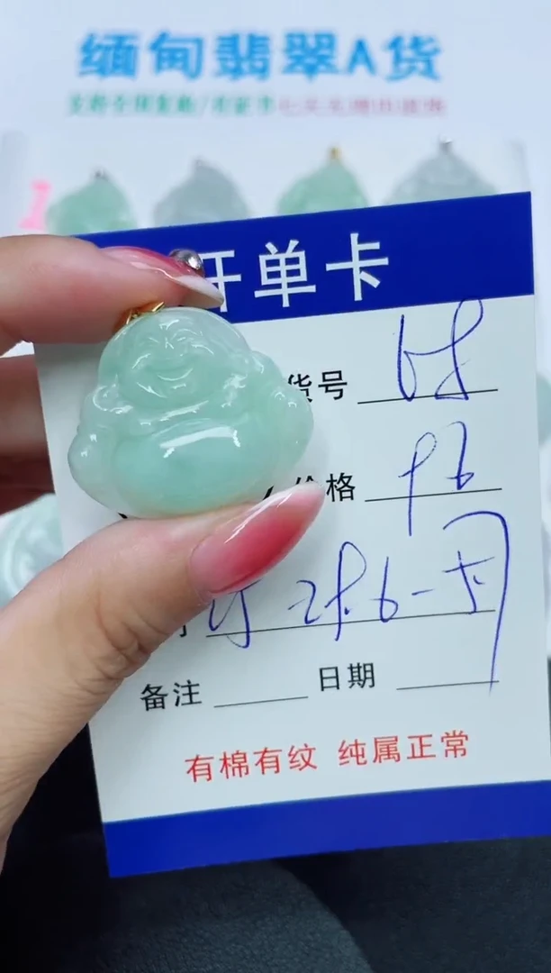 翡翠未镶嵌吊坠(赠链)68