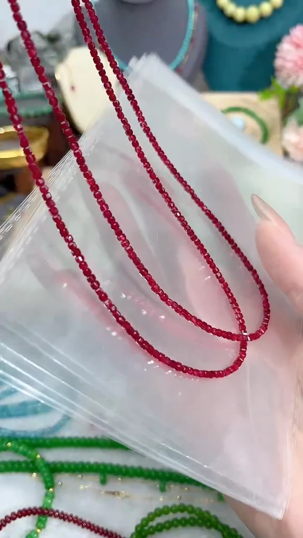 【闪购商品】红宝石颈饰银S925镶嵌姨妈99