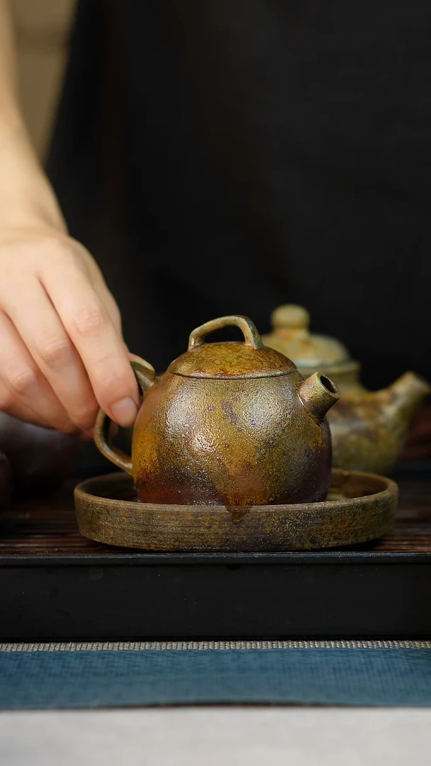 茶壶紫砂柴烧紫砂天青秦权