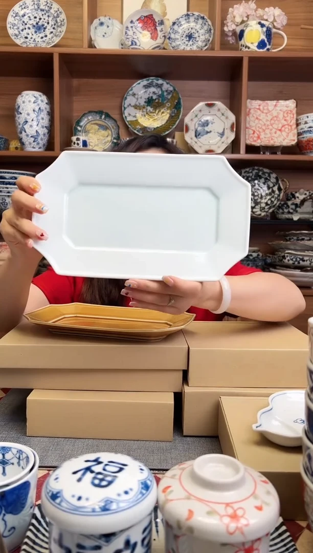 瓷片mizu-mizu（瑞々）すみきり長皿　青白