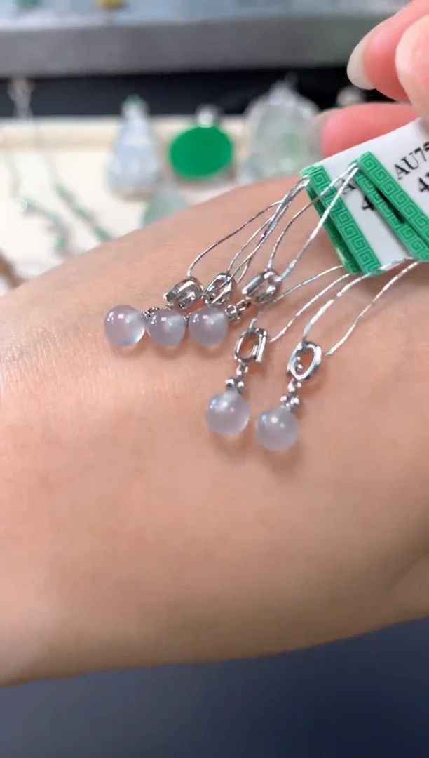 【闪购商品】翡翠吊坠(不含链)18K金镶嵌A285|(多样性发货）拍一发一