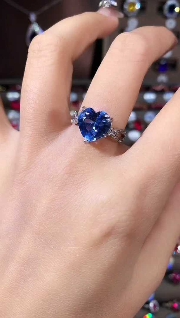 无925银海蓝色戒指