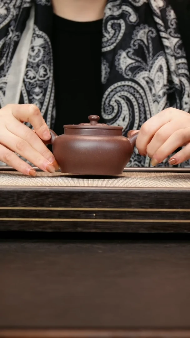 茶壶紫砂原矿91底槽清 紫荆花宫灯250cc