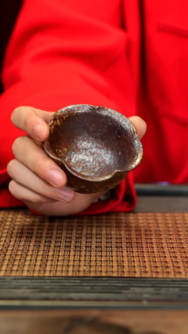 【闪购商品】紫砂茶壶GFY53沉香木柴烧 花瓣杯