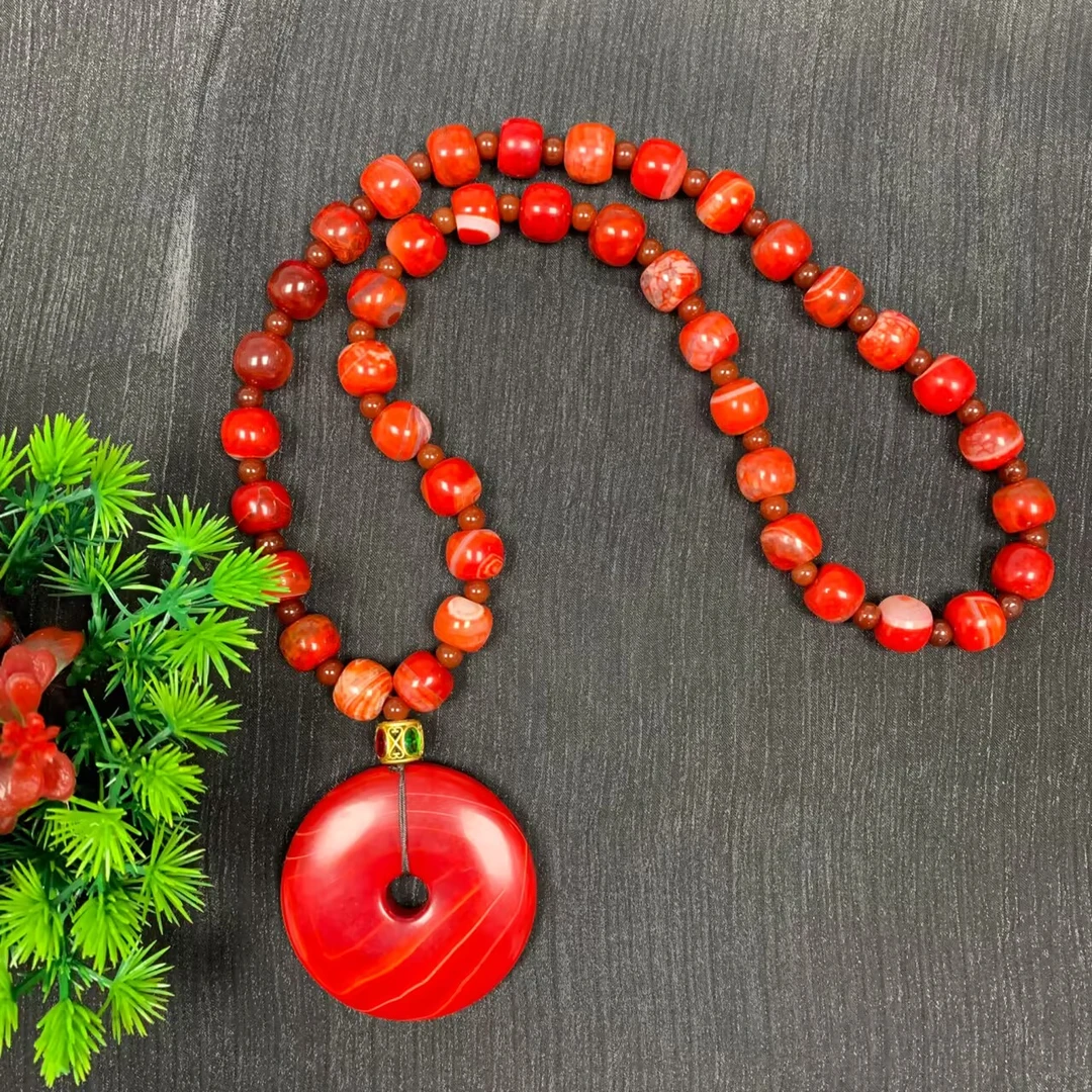 【福小满】TC14035福小满浓郁雪域红景天平安扣(多样性发其一）