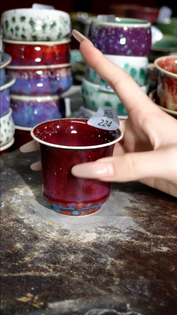 摆件精品窑变钧瓷茶器